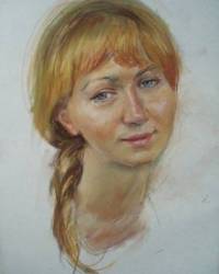 © Владимир Никифоров. Женский портрет с натуры. Бумага/пастель.