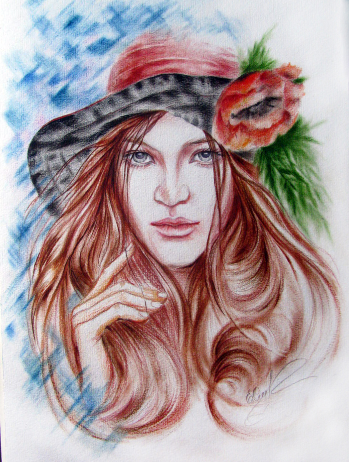 Девушка в шляпе | Елена Сизова